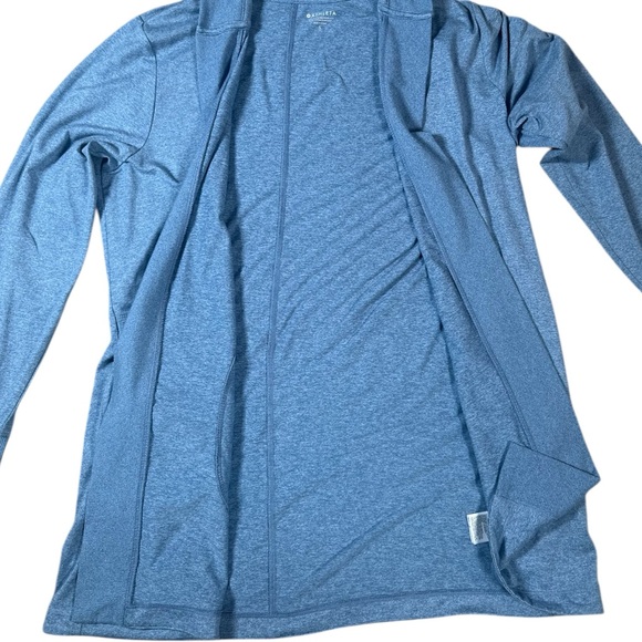 Athleta Hooded Wrap Cardigan Blue Size Large - Picture 4 of 7